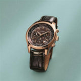Guess Pursuit Chronograph Brown Dial Brown Leather Strap Watch for Men - W0500G3