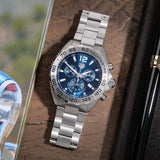 Tag Heuer Formula 1 Chronograph Blue Dial Silver Steel Strap Watch for Men - CAZ101K.BA0842