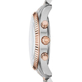 Michael Kors Lexington Blue Dial Two Tone Steel Strap Watch for Men - MK8412