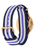 Daniel Wellington Classic Trinity White Dial Three Tone Nylon Strap Watch For Women - 0509DW