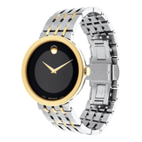 Movado Museum Esperanza Black Dial Two Tone Steel Strap Watch For Men - 0607058