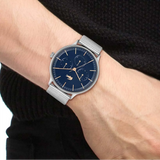 Lacoste Club Multifunction Blue Dial Silver Mesh Strap Watch for Men - 2011228