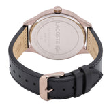 Lacoste Continental Black Dial Black Leather Strap Watch for Men - 2011042