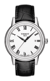 Tissot T Classic Carson White Dial Black Leather Strap Watch for Men - T085.410.16.013.00