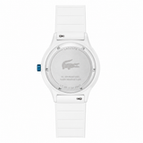 Lacoste Goa White Dial Two Tone Silicone Strap Watch for Men - 2020118