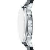 Emporio Armani Renato Chronograph Black Dial Black Leather Strap Watch for Men - AR8034