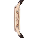 Emporio Armani Classic Chronograph Burgundy Dial Brown Leather Strap Watch For Men - AR1890