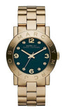 Marc Jacobs Amy Green Dial Gold Steel Strap Watch for Women - MBM8619