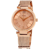 Guess Soho Rose Gold Dial Stainless Steel Watch For Women - W0638L4