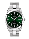 Tissot Gentleman Powermatic 80 Silicium Green Dial Silver Steel Strap Watch For Men - T127.407.11.091.01