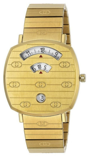 Gucci Grip Yellow Gold Dial Yellow Gold Steel Strap Unisex Watch -  YA157403