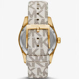 Michael Kors Jaycie Quartz Gold Dial White Leather Strap Watch for Women - MK2861