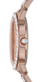 Fossil Jesse Crystal Rose Gold Dial Rose Gold Steel Strap Watch for Women - ES3020