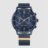 Tommy Hilfiger Blake Quartz Blue Dial Blue Mesh Bracelet Watch for Men - 1782305