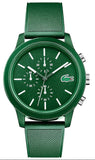 Lacoste 12.12 Chronograph Green Dial Green Silicone Strap Watch for Men - 2010973