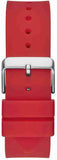 Guess Phoenix Multifunction Black Dial Red Rubber Strap Watch for Men - GW0203G4