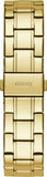 Guess Night Life Diamonds Black Dial Gold Steel Strap Watch for Women - GW0405L2