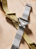 Guess Fame Diamonds Silver Dial Silver Mesh Bracelet Watch for Women - GW0508L1