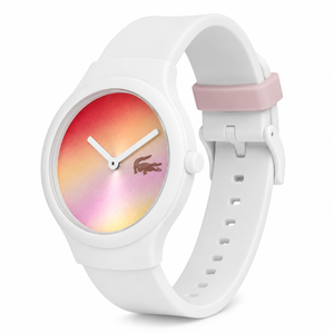 Lacoste Goa Two Tone Dial White Silicon Strap Watch for Women - 2020107