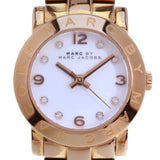 Marc Jacobs Mini Amy White Dial Rose Gold Steel Strap Watch for Women - MBM3078