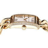 Michael Kors Emery Three Hand Silver Dial Gold Steel Strap Watch For Women - Mk7300