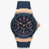 Guess Zena Blue Dial Blue Silicone Strap Watch For Women - W1094L2