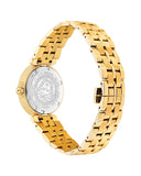 Versace Daphnis Quartz Black Dial Gold Steel Strap Watch for Women - VEOCA0524
