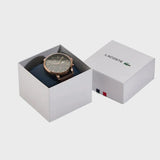 Lacoste Replay Chronograph Black Dial Brown Leather Strap Watch for Men - 2011257