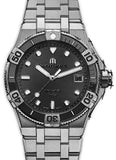 Maurice Lacroix Aikon Venturer Automatic Black Dial Silver Steel Strap Watch For Men - AI6057-SSL22-330-1