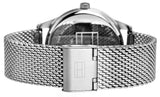 Tommy Hilfiger Damon Quartz Chronograph Black Dial Silver Mesh Bracelet Watch for Men - 1791415