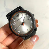 Emporio Armani Luigi Gray Dial Black Silicon Strap Watch for Men - AR11176