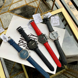 Emporio Armani Luigi XLarge Chronograph Blue Dial Blue Leather Strap Watch for Men - AR1969