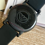 Emporio Armani Luigi Gray Dial Black Silicon Strap Watch for Men - AR11176
