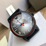 Emporio Armani Luigi Gray Dial Black Silicon Strap Watch for Men - AR11176