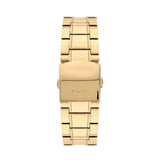 Guess Horizon Chronograph Black Dial Gold Steel Strap Watch For Men - W0379G4