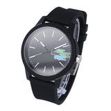 Lacoste 12.12 Black Dial Black Silicon Strap Watch for Men - 2011134