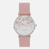 Coach Perry Silver Dial Pink Leather Strap Watch For Women - 14503325