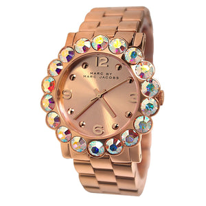 Marc Jacobs Amy Rose Gold Dial Rose Gold Steel Strap Watch for Women - MBM3223