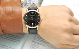 Emporio Armani Classic Black Dial Black Leather Strap Watch for Women - AR2445