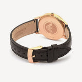 Emporio Armani Classic Black Dial Black Leather Strap Watch for Women - AR2445