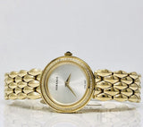 Versace V Flare Diamonds Silver Dial Gold Steel Strap Watch for Women - VEBN00918