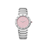 Bvlgari Bvlgari Bvlgari Quartz Pink Dial Silver Steel Strap Watch for Women - BVLGARI103711
