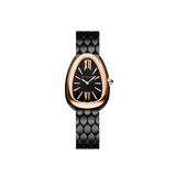Bvlgari Serpenti Seduttori Black Dial Black Steel Strap Watch for Women - SERPENTI103704