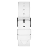 Guess G Twist Quartz White Dial White Silicone Strap Watch For Women - W0911L1
