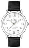 Coach Delancey White Dial Black Leather Strap Watch for Women - 14502714