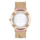 Coach Delancey Gold Dial Pink Leather Strap Watch for Women - 14503332