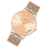 Coach Perry Rose Gold Dial Rose Gold Mesh Bracelet Watch for Women - 14503343