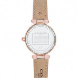 Coach Hayley Mother of Pearl Pink Dial Pink Leather Strap Watch for Women - 14503537
