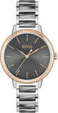 Hugo Boss Signature Grey Dial Silver Steel Strap Watch for Men - 1502569