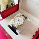 Salvatore Ferragamo F-80 Classic White Dial Brown Leather Strap Watch for Men - SFDT00819